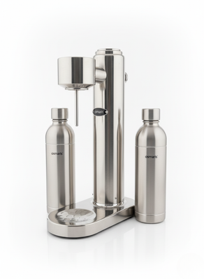 Stilvoller Wassersprudler aus Edelstahl mit Premium-Anmutung