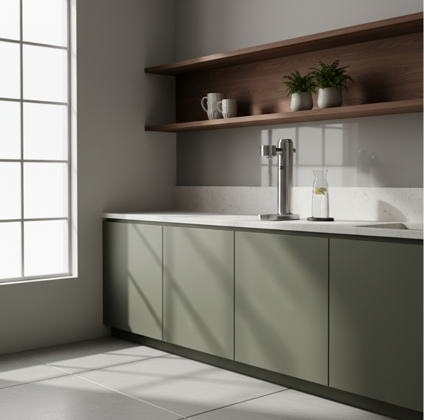 Wassersprudler Aus Edelstahl silber