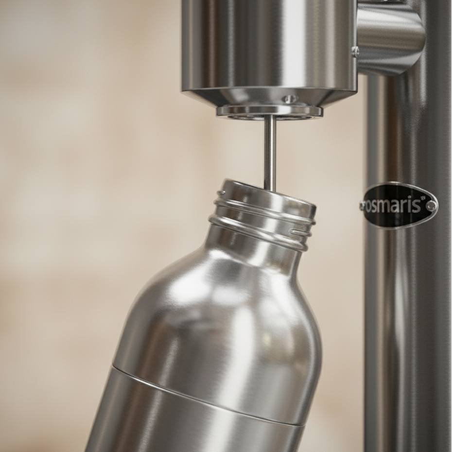 Edelstahl Wassersprudler mit Edelstahlflasche