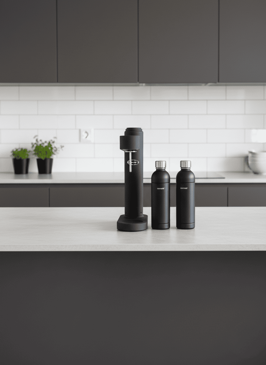 Moderner Wassersprudler aus Edelstahl für stilvolle Küche